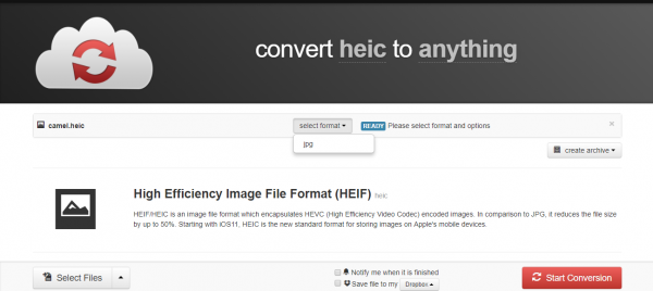 How to view HEIC files, change the HEIC extension on Android, iOS 10 and Windows 5