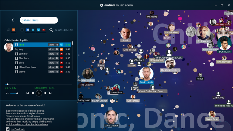 Audials Music Zoom: Nghe nhạc trên YouTube, Soundcloud, Dailymotion, Veoh, Vimeo từ PC