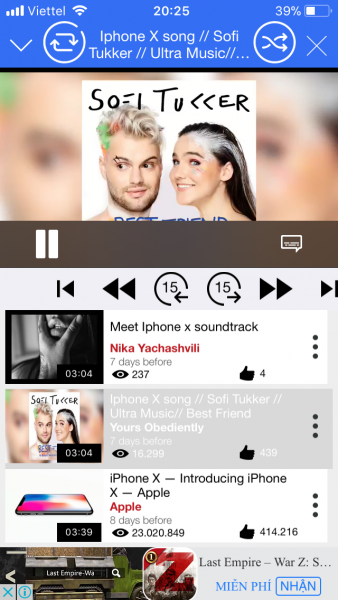 Cách phát video YouTube khi tắt màn hình trên iOS 11
