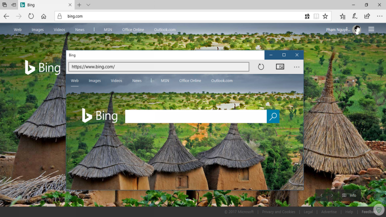 Mang tính năng cửa sổ nổi lên Microsoft Edge