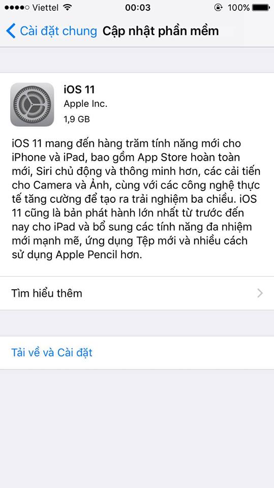 Đã có iOS 11 bản chính thức, mời bạn cập nhật