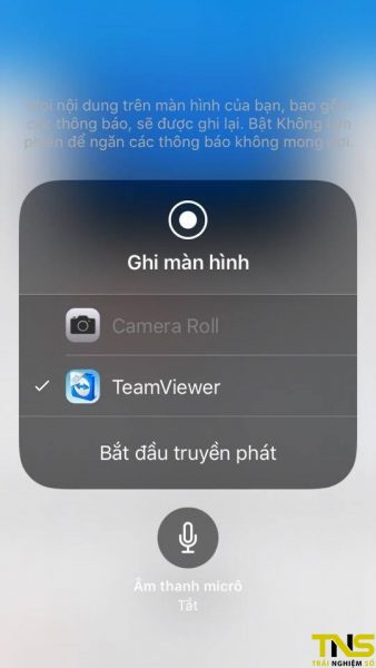Cách chia sẻ màn hình iOS trên iOS 11 với Teamviewer
