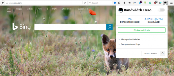 Tiện ích Firefox nén hình ảnh để tăng tốc tải trang web khi băng thông internet thấp