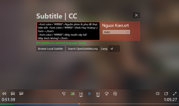 Ứng dụng Windows 10 hỗ trợ tìm phụ đề, xem lại phân đoạn một cách độc lạ