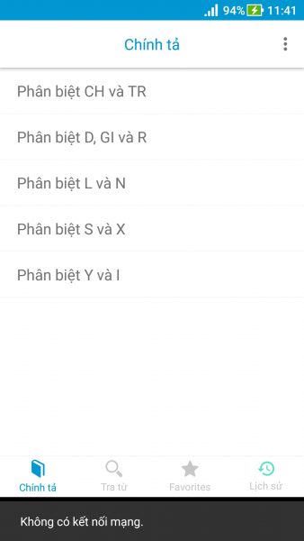 Học chính tả tiếng Việt trên Android