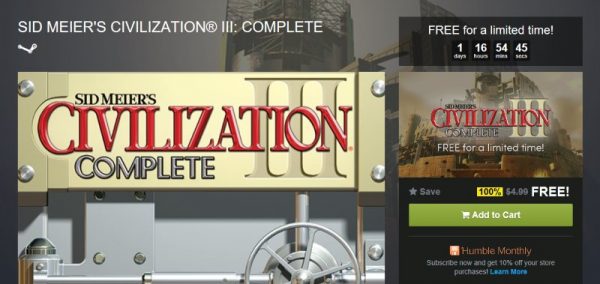 Civilization III Complete Humble Store free