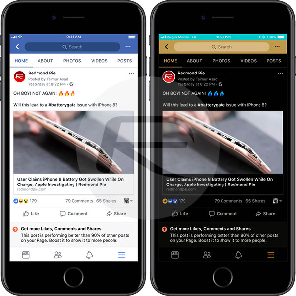 Facebook đã chính thức hỗ trợ Dark Mode cho iOS 11 Facebook đã chính thức hỗ trợ Dark Mode cho iOS 11