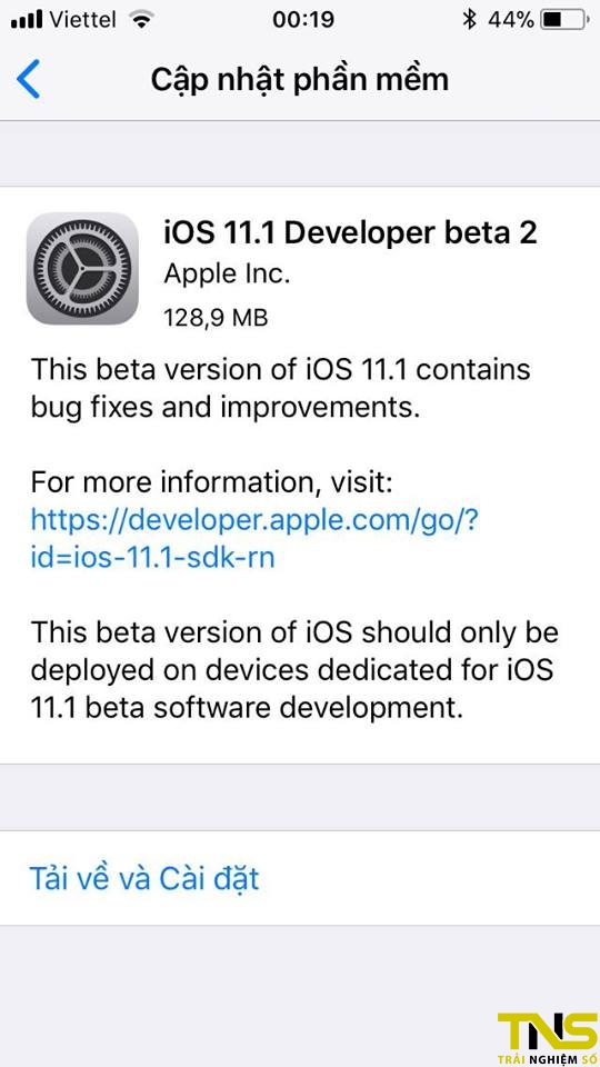 Apple vừa ra mắt iOS 11.1 beta 2, mời bạn trải nghiệm