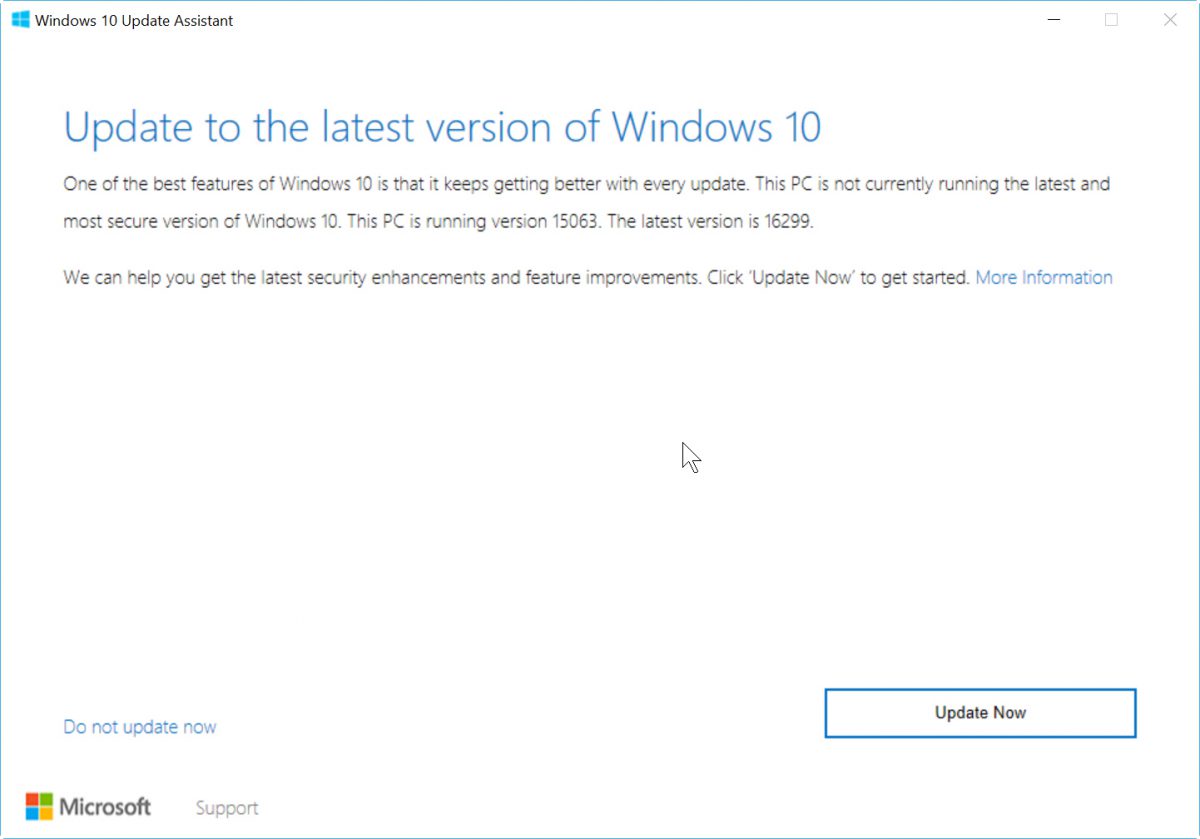 Cách cập nhật Windows 10 FCU 1709 (Fall Creators Update) qua Windows Update