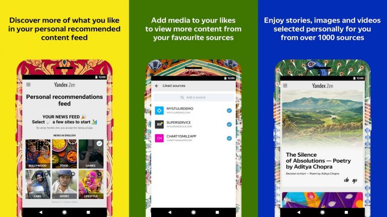 Yandex Zen: Đọc báo miễn phí trên Android hỗ trợ một ngàn nguồn tin