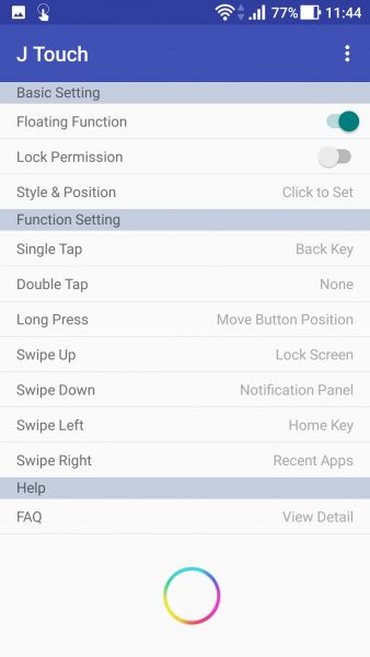 Khám phá 'nút ảo J Touch' trên Android