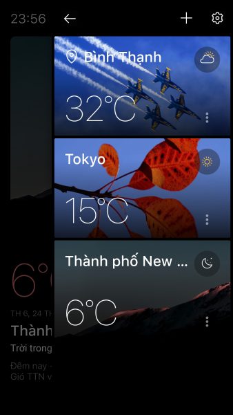 Xem dự báo thời tiết hôm nay trên Android với Today Weather