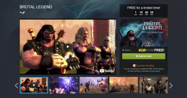 Brutal Legend free Humble Store