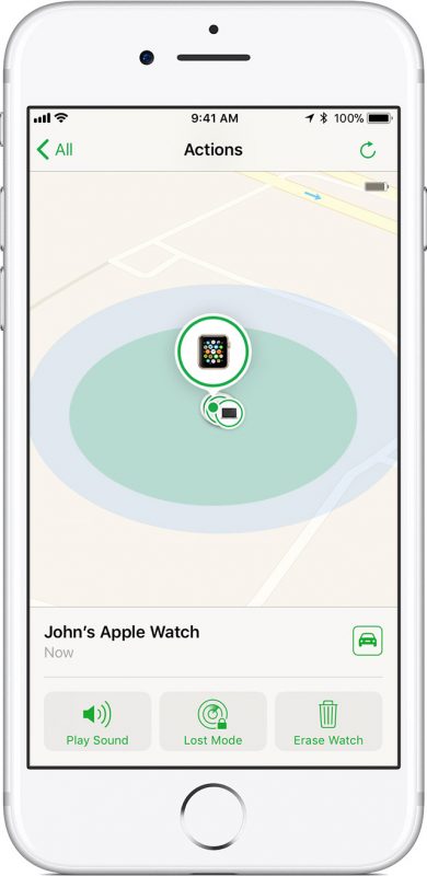 find my iphone apple watch