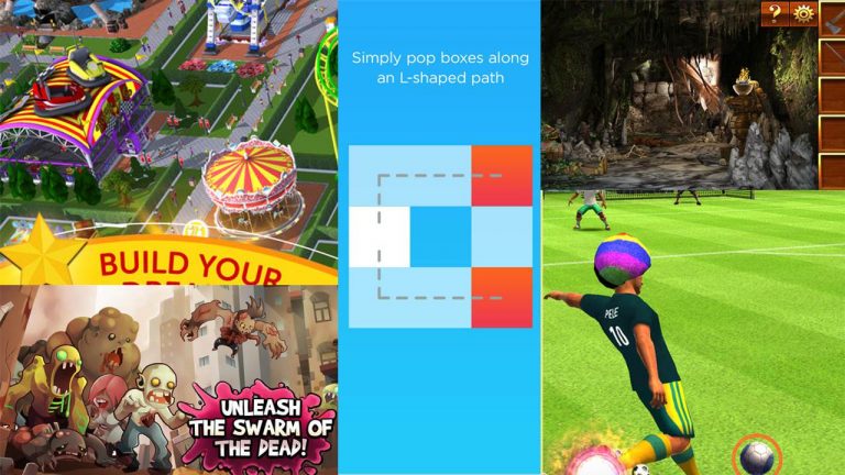 Game mobile box #1: RollerCoaster Tycoon, BoxPop, Swarm of the Dead,…