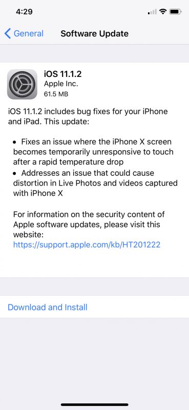 iOS 11.1.2 chính thức cho tải về, sửa hai lỗi nhỏ