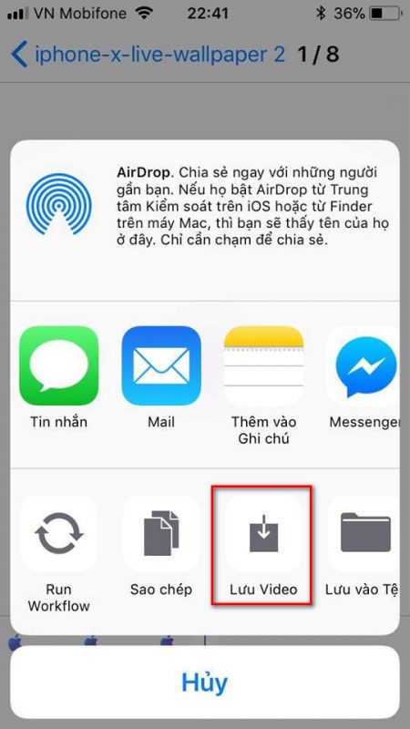 Cách đưa kho hình động độc quyền iPhone X lên điện thoại iPhone khác