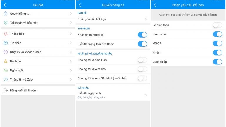 Cách chặn người khác ‘add friend’ Zalo bằng số điện thoại