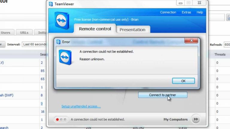 Cách khắc phục lỗi Teamviewer a connection could not be established