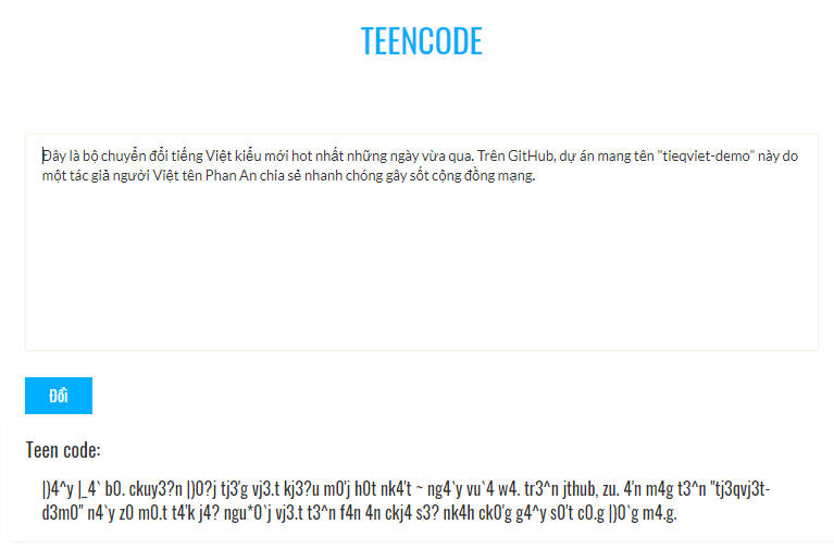 Top 4 bộ chuyển đổi tiếng Việt kiểu mới, teencode,...