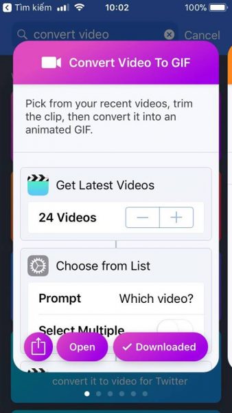 Cách tạo nhanh ảnh GIF từ video bằng Workflow