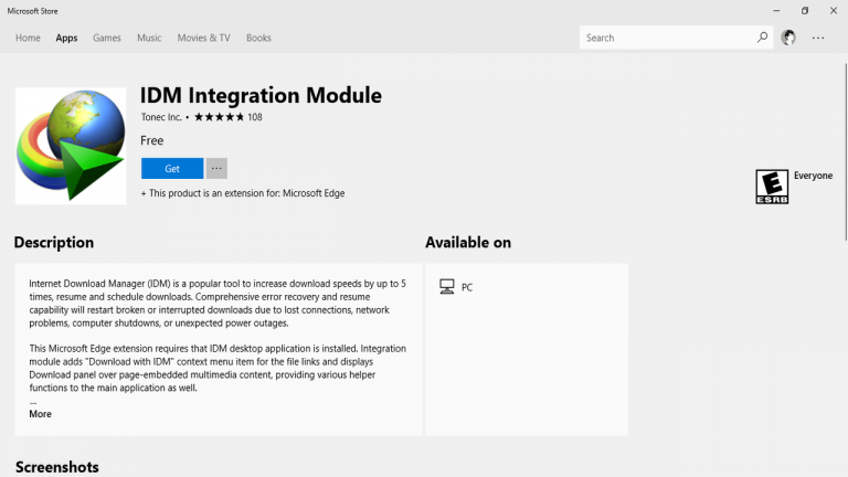 IDM đã chính thức hỗ trợ module cho Microsoft Edge