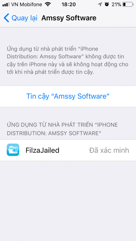 Cách cài FilzaJailed trên iOS 11 không cần máy tính