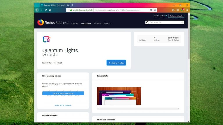 Firefox Quantum: Dùng thử theme đổi màu sắc tự động theo thời gian