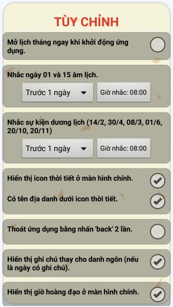 Lịch năm mới 2018 cho iOS, Android