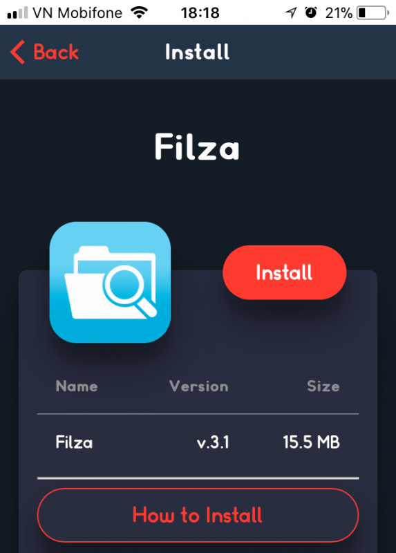 Cách cài FilzaJailed trên iOS 11 không cần máy tính