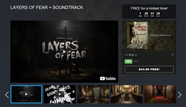 Layers of Fear and Soundtrack free Humble Store