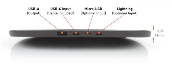LXORY Dual Wireless Charging Pad - sạc không dây với đầu vào cho cáp Lightning
