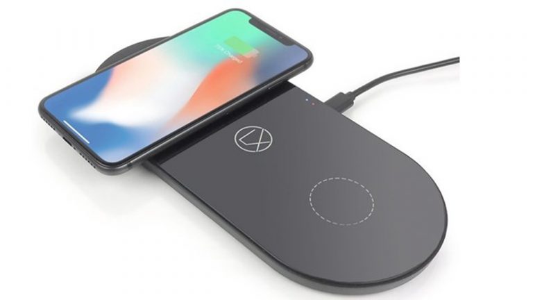 LXORY Dual Wireless Charging Pad – sạc không dây với đầu vào cho cáp Lightning