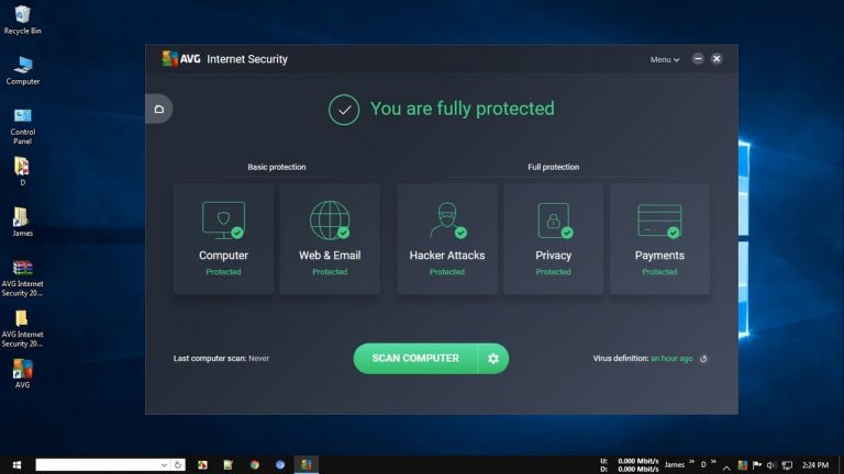 Cách nhận bản quyền 1 năm miễn phí AVG Internet Security 2018