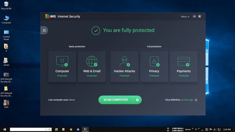 Cách nhận bản quyền 1 năm miễn phí AVG Internet Security 2018