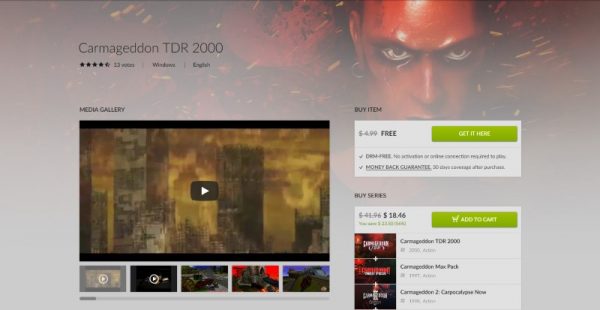 Carmageddon TDR 2000 free GOG