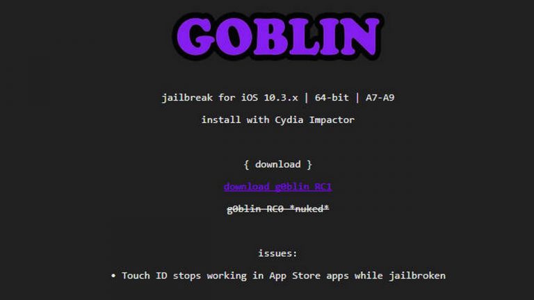 G0blin đã ra bản chính thức, giúp jailbreak iOS 10.3.3 cho máy 64-bit