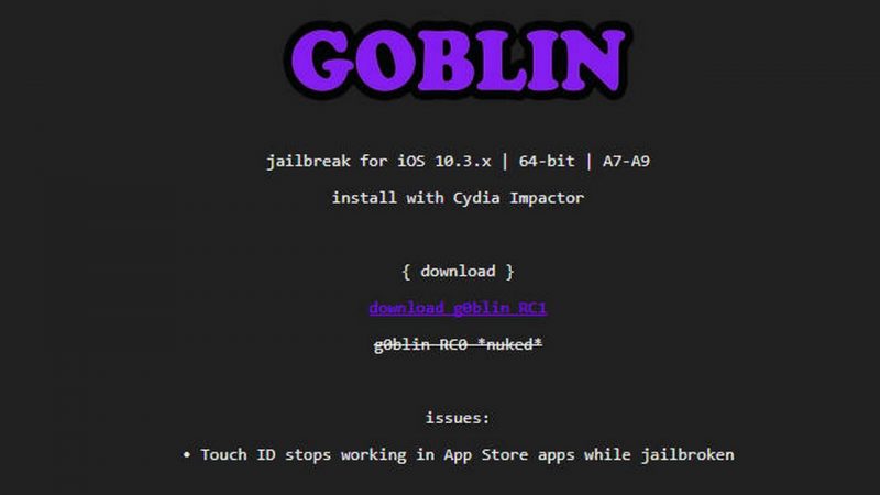 G0blin đã ra bản chính thức, giúp jailbreak iOS 10.3.3 cho máy 64-bit