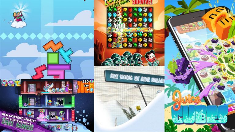 Game mobile box #26: Zombie Puzzle Panic, Juice Cubes, Castle Doombad,…