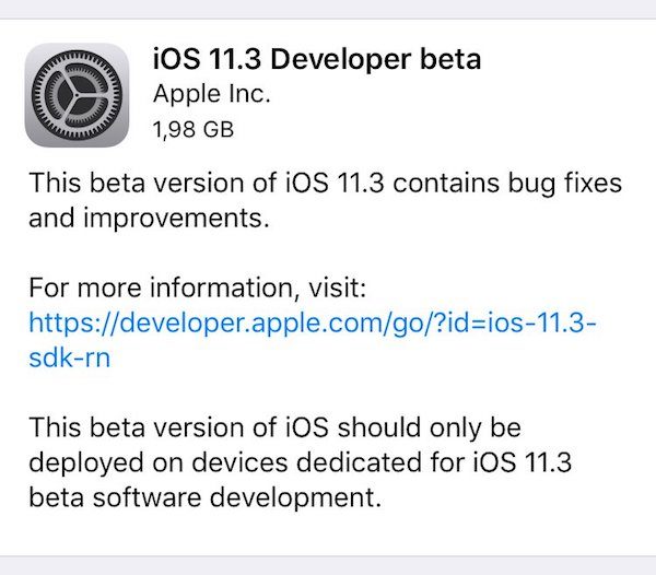 iOS 11.3 beta 1