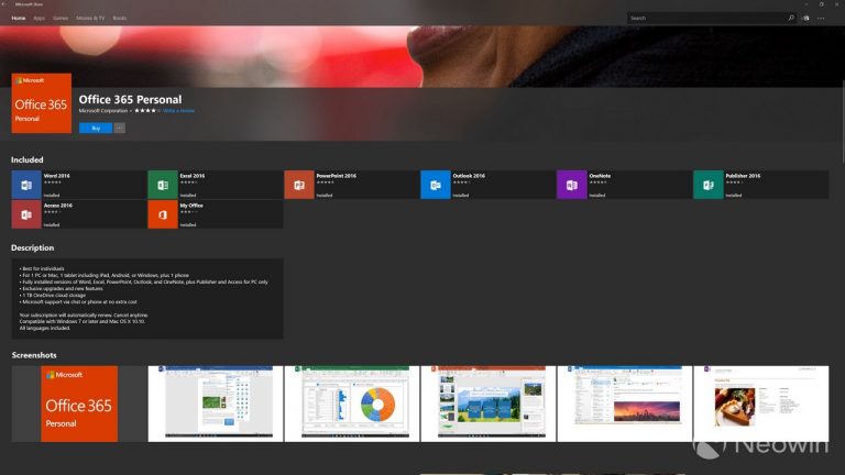 Microsoft đã đưa Office 365 lên chợ ứng dụng của mình