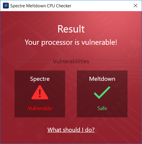 Cách kiểm tra nhanh máy tính có lỗ hổng Spectre hay Meltdown không