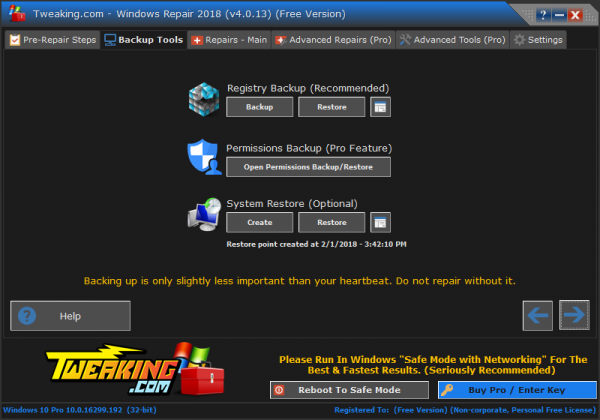 Dùng Windows Repair 2018 sửa lỗi máy tính Windows