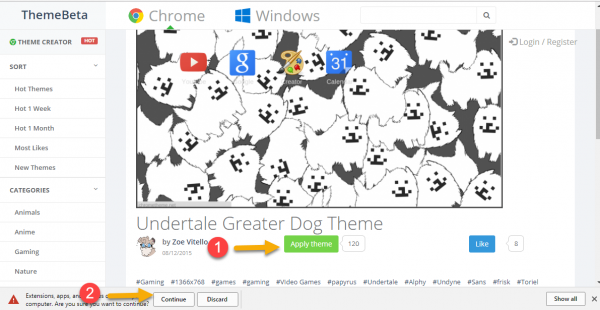 Theme “cún yêu” cho Chrome chào mừng Tết 2018