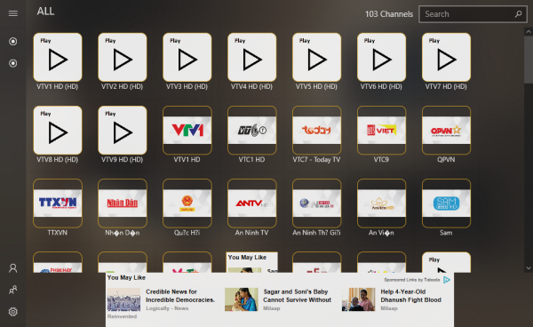 Free TV Player: Xem truyền hình internet trên Windows 10