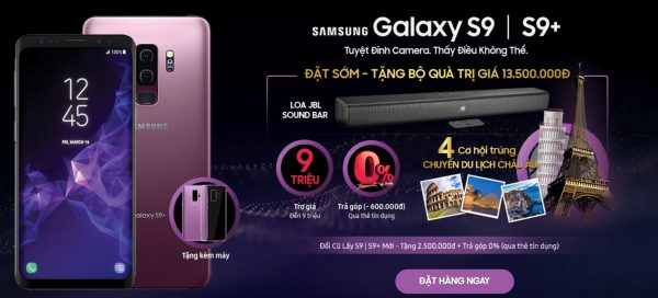 FPT Shop tặng quà khủng đến 13,5 triệu đồng khi khách “đặt gạch” Galaxy S9/S9+ 