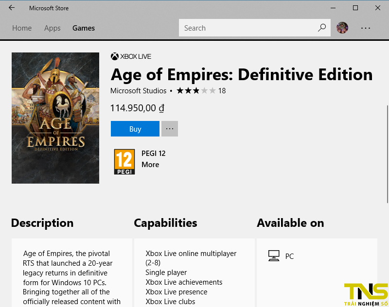 Age of Empires: Definitive Edition ra mắt, đổi store để có giá rẻ nhất