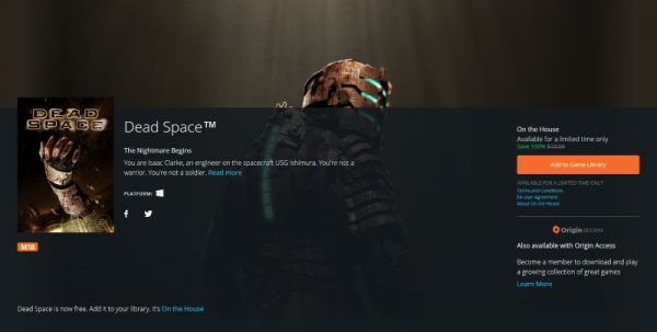 Dead Space free Origin