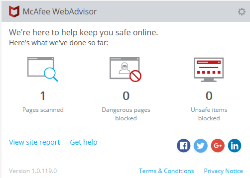 Mời dùng thử McAfee WebAdvisor, tiện ích giúp duyệt web bằng Edge an toàn