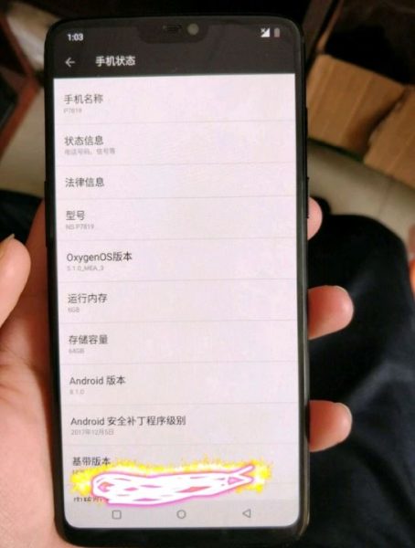 OnePlus 6 rò rỉ hình thật